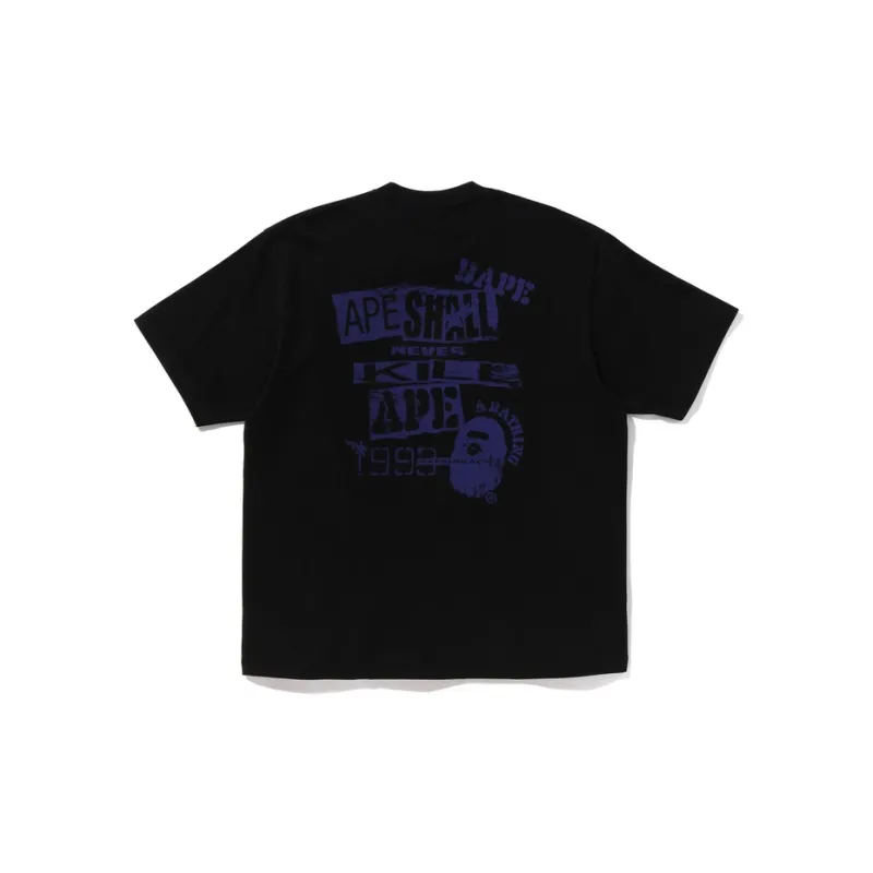 A BATHING APE Screen Print Stencil Logo Relaxed Fit Tee-1