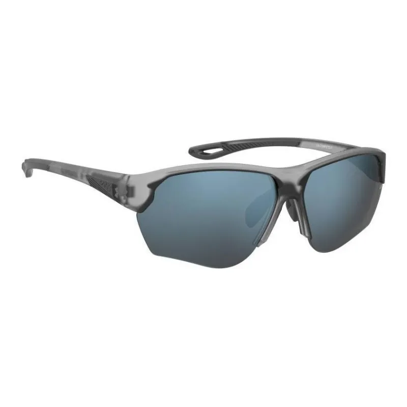 Under Armour Plastic Irregular Shape Sunglasses Men's Transparent Gray-1