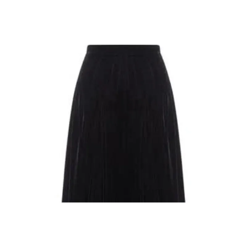 DIOR Pleated Long Flared Skirt-1
