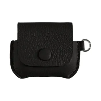 Proper Belongings Cow Leather Earphone Case Unisex Black