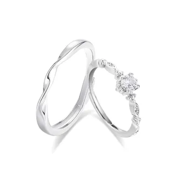 LUCA Sterling Silver Rings Unisex #Sweet Love # Gift Box Set # Silver