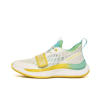 VOIT Basketball Shoes Unisex Low Top White/Yellow/Green