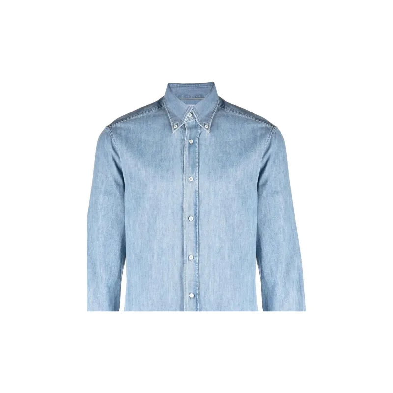 Brunello Cucinelli Long sleeved Denim Shirt-1