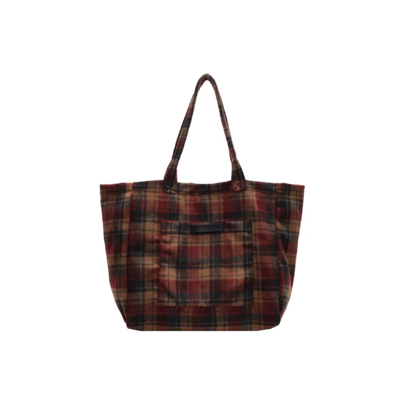 Yalu Fabric One Shoulder Handbag Regular Women's Gray/Burgundy/Coffee-7