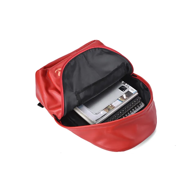 LOVVVVE PU Cortex Student Backpack Unisex Black Red White/Blue/Pink-10