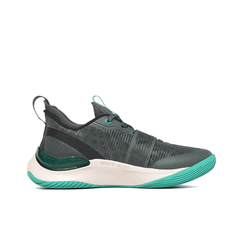 VOIT Cushioning, Slip Resistant, And Abrasion Resistant Low Top Basketball Shoes Unisex Dark Gray/Green-1