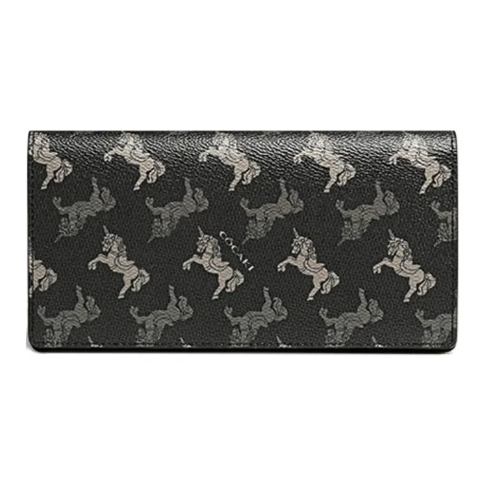 COWEC YCAKI Synthetic Leather Wallet Large Size Men's Black-1