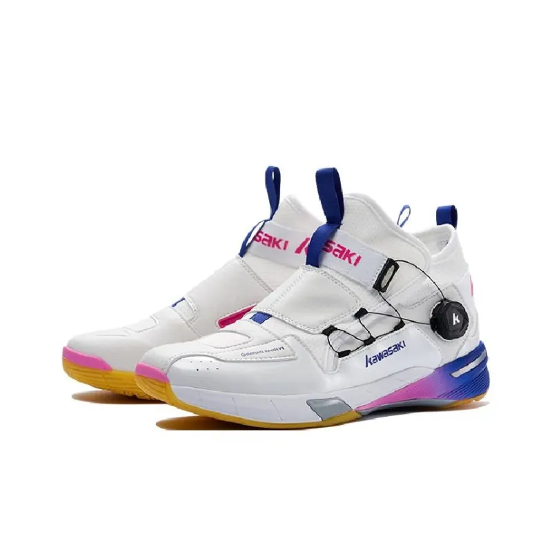 Kawasaki Cushioned Slip Resistant Coverage Support Impact Resistant High Top Badminton Shoes Unisex Multicolor Sunshine-3