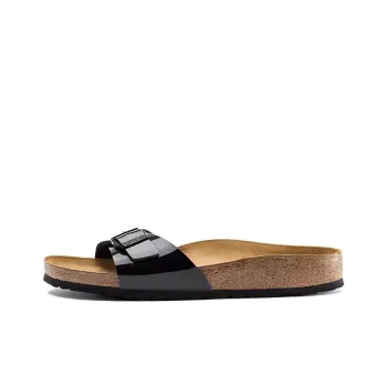 Birkenstock Madrid Rubber Sole Abrasion Resistant Slide Slippers Unisex Black