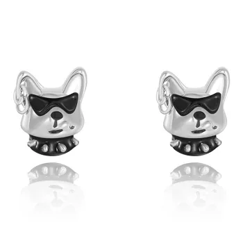 LOOK NICE 925 Sterling Silver Needle Stud Earrings Women's