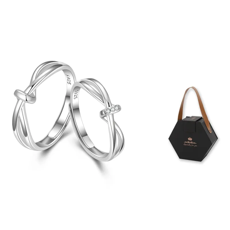 RINGLOVE Zircon Rings Unisex Silver-3