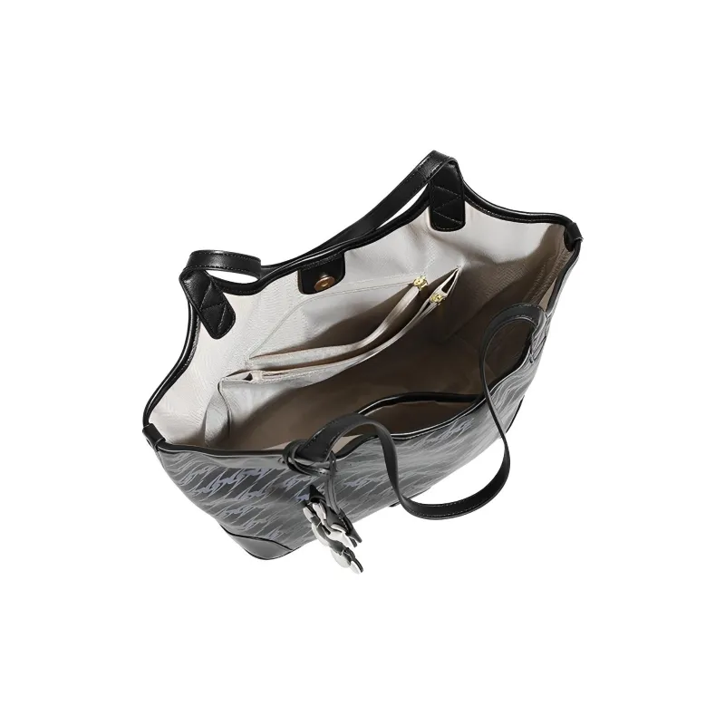 NATTY PVC Shoulder Bag Regular Women's Black-5