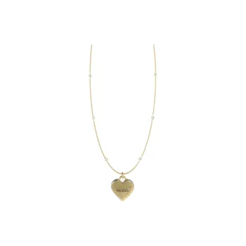 GUESS Crystal Stainless Steel Gold-Plated Necklaces Women's Gold