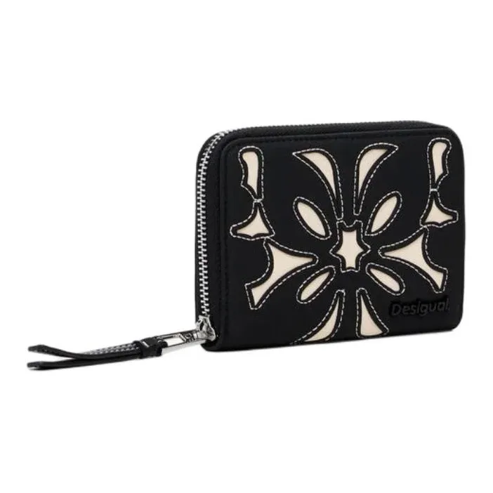 Desigual Polyurethane Wallet Small Size Women's Black-1