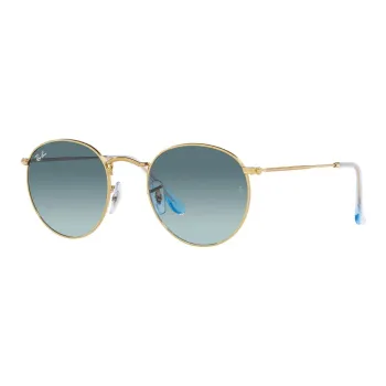 RayBan Metal Round Sunglasses Men's Gold