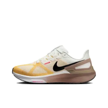 Nike Zoom Structure 25 Anti Slip Wear Resistant Low Top Casual Running Shoes Women's White Yellow Black