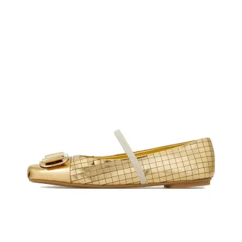 FERRAGAMO Vara Casual Single Shoes Women's Gold
