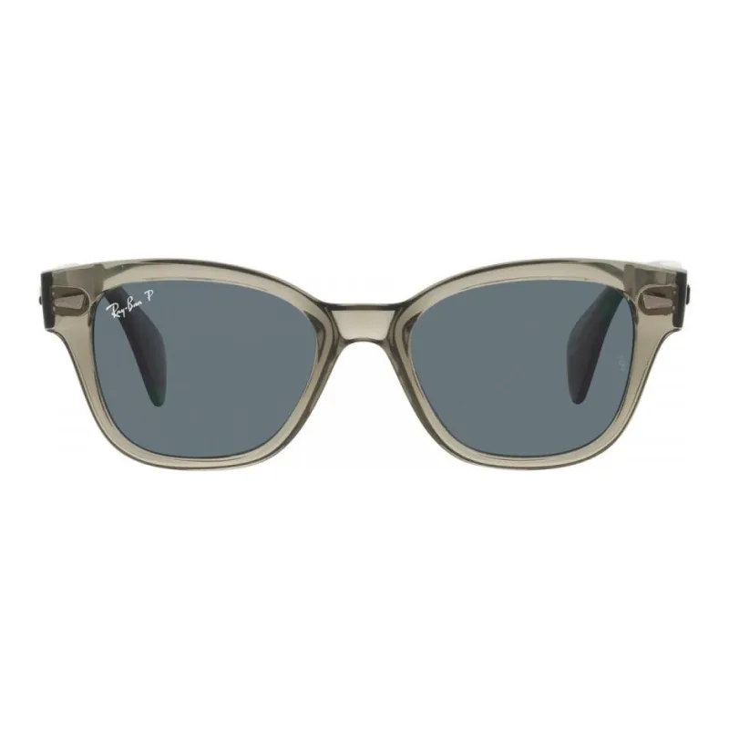 RayBan Plastic Irregular Shape Sunglasses Unisex Green-1