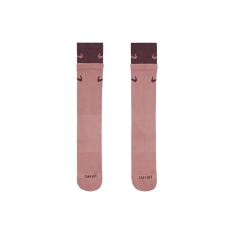 Nike Mid Calf Socks Unisex 604 Stardust Red/Night Brown Red-2