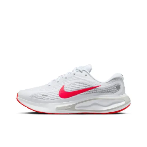 Nike Journey Run Anti Slip Wear Resistant Low Top Casual Running Shoes Men's White Red