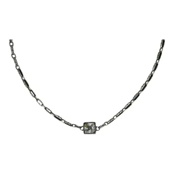 GUCCI Sterling Silver, Synthetic Crystal Necklaces Unisex Silver