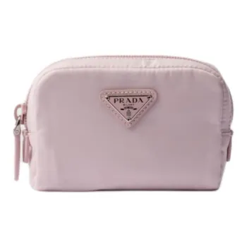 PRADA Recycled Polyamide Clutch Women's Snowflake Gypsum Pink