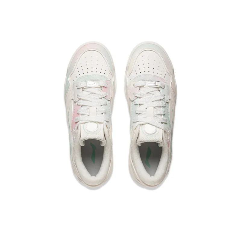 LINING Moon White 3 Skateboard Shoes Women's Low Top Cloud Green-3