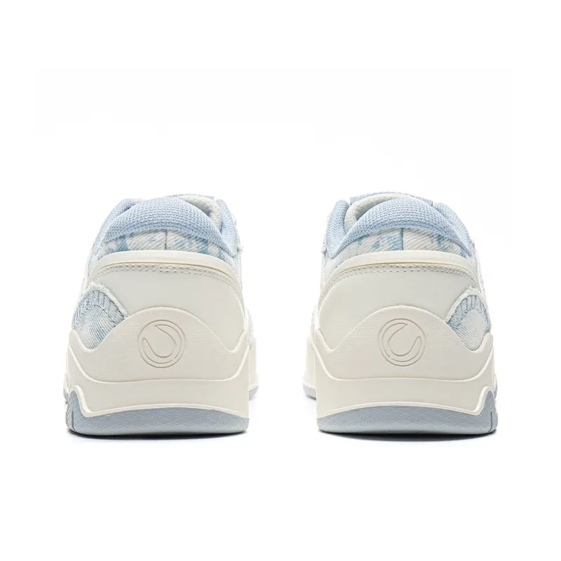 LINING Moon White 3 Skateboard Shoes Women's Low Top White, Blue-5