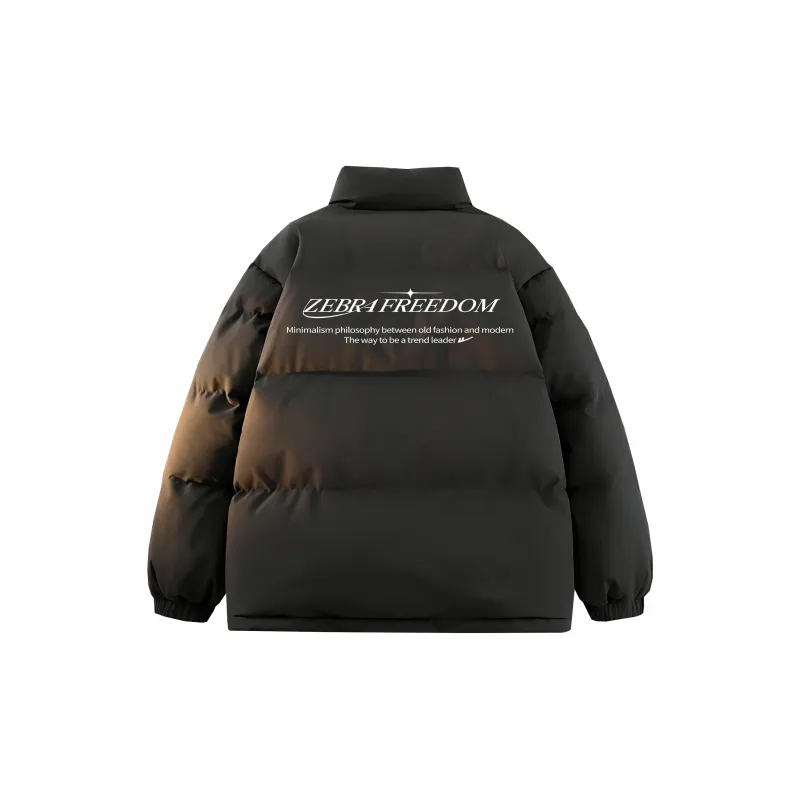 Warrior Ride The Wind Collection Open Ended Smile Collection Puffer Jacket Unisex-13