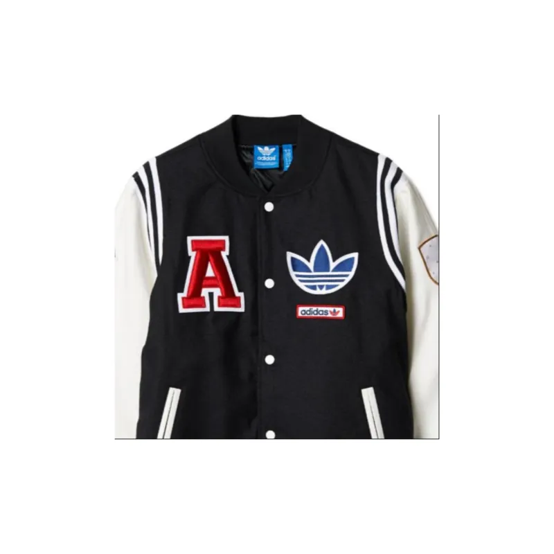 Adidas Originals Baseball Jacket Men's Black-4