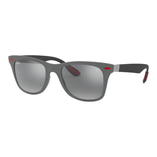RayBan Plastic Square Sunglasses Unisex Gray