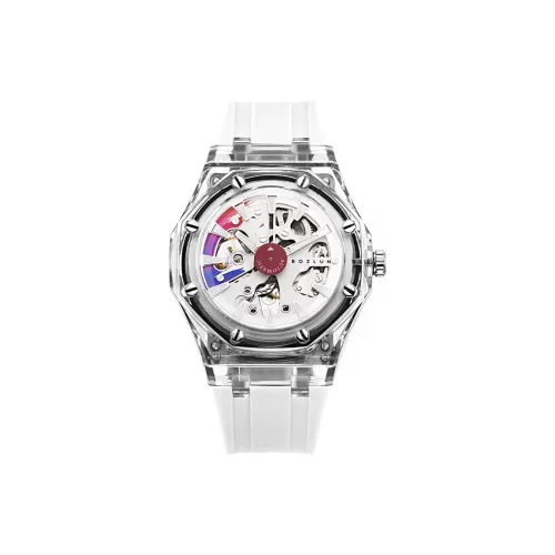 BOZLUN Long Voyage Collection Automatic Mechanical Movement Unisex White Dial