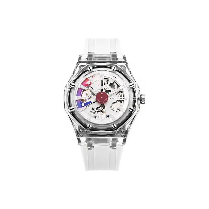 BOZLUN Long Voyage Collection Automatic Mechanical Movement Unisex White Dial-0