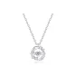 999 Fine Silver-Feather with You Necklace (White Zircon)