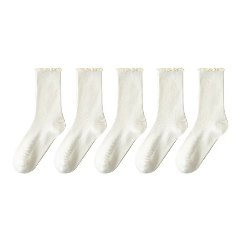 Lan Miao Mid Calf Socks Women's 5 Pack-4
