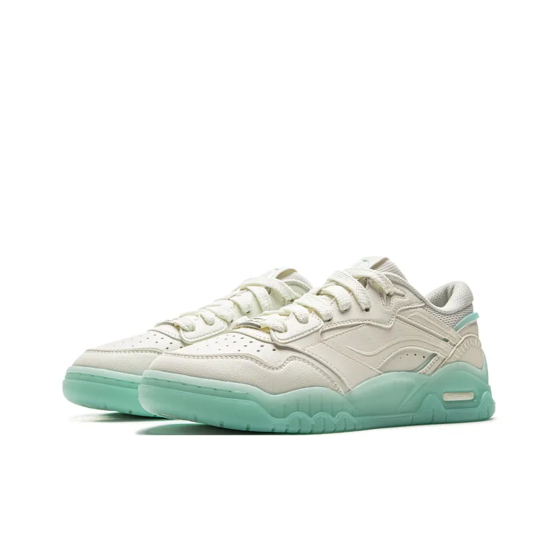 LINING Moon White 3 Skateboard Shoes Women's Low Top Champagne White, Island Blue-2