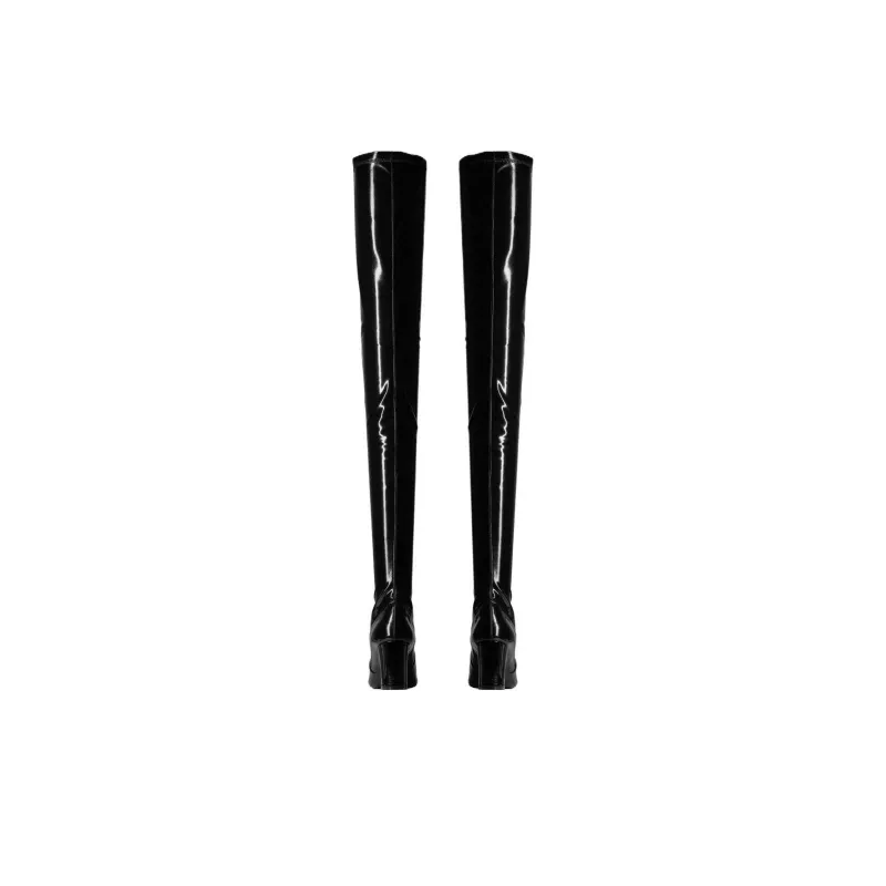 SAINT LAURENT Joelle 70mm Patent-finish Boots-3