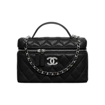 CHANEL Calfskin Shoulder Bag, Crossbody Bag, Handbag Women's Black