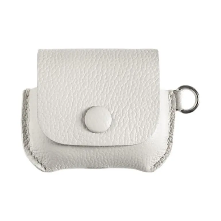Proper Belongings Cow Leather Earphone Case Unisex White-0