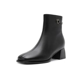 HUANAI Ankle Boots Women's Black/Brown