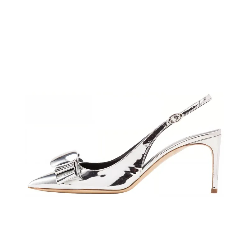 Rupert Sanderson Bramble Slim Heel High Heels 6cm Women's Silver-0