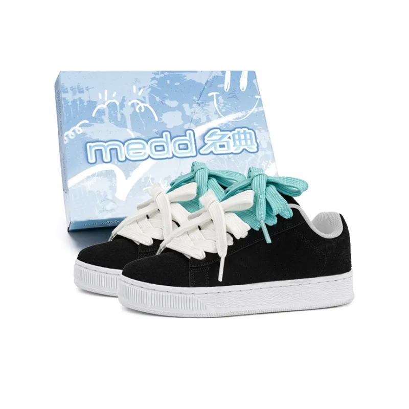 Medd Puffy Shoes Slip Resistant Height Increasing Low Top Skateboard Shoes Unisex Box-36