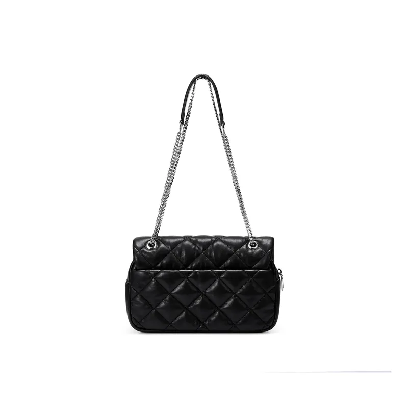 JUST STAR Synthetic Leather Portable Underarm Crossbody Bag, Shoulder Bag Regular Women's White/Black-9