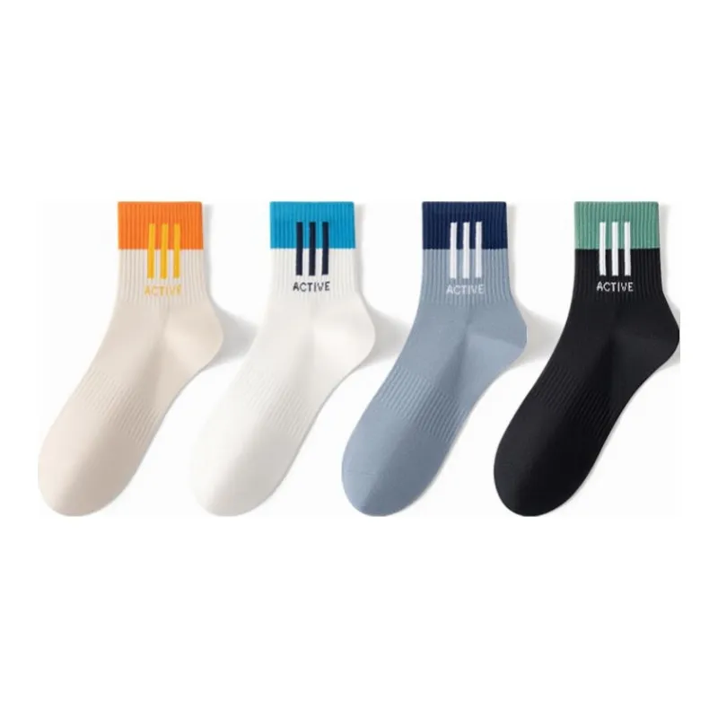 MIIOW Mid Calf Socks Men's 4 Pack-5