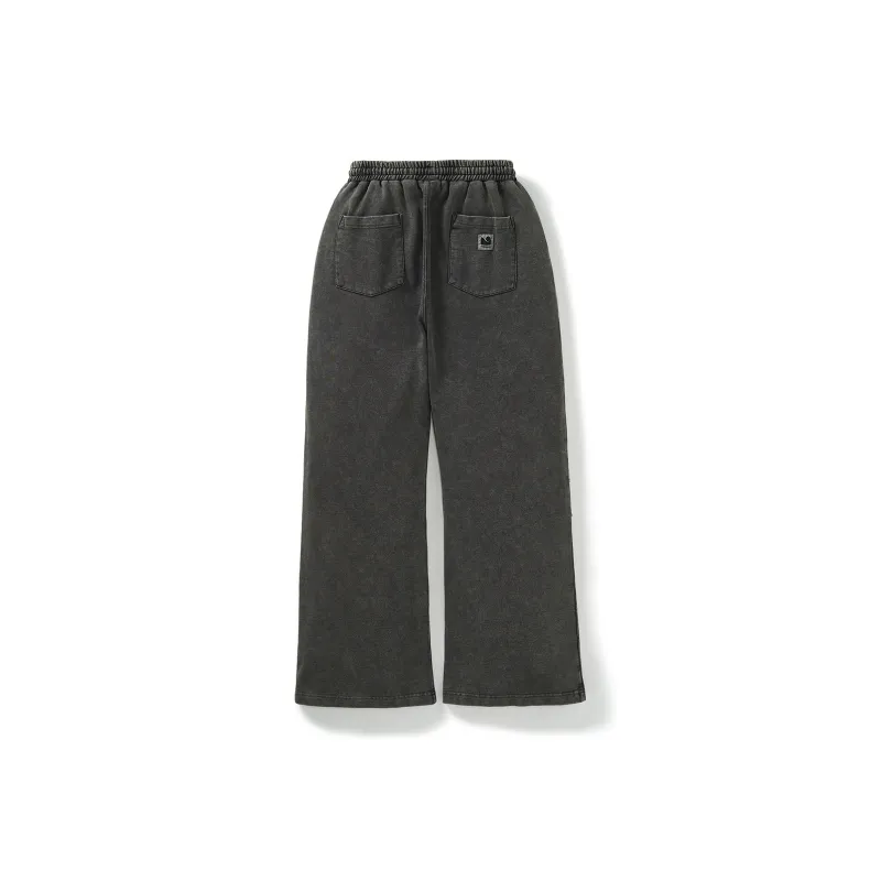 714STREET Knitted Sweatpants Unisex Black Gray-1