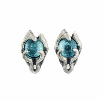 KING OF BLING 925 Silver Resin Stud Earrings Unisex
