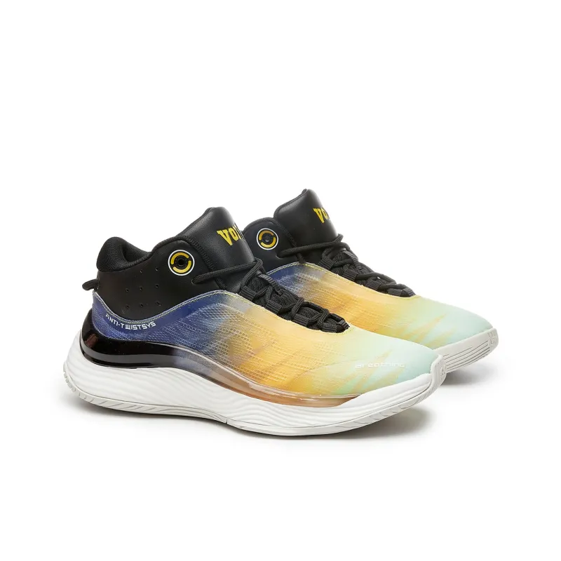 VOIT Basketball Shoes Unisex Low Top Fruit Green/Black-3