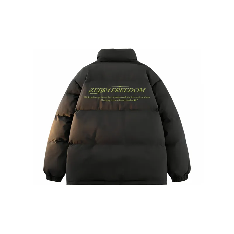 Warrior Ride The Wind Collection Open Ended Smile Collection Puffer Jacket Unisex-25