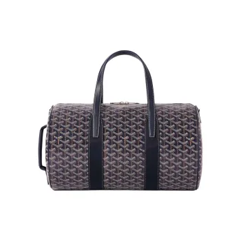 GOYARD Canvas With Calfskin Sports Bag Travel Bag Unisex Marine Blue
