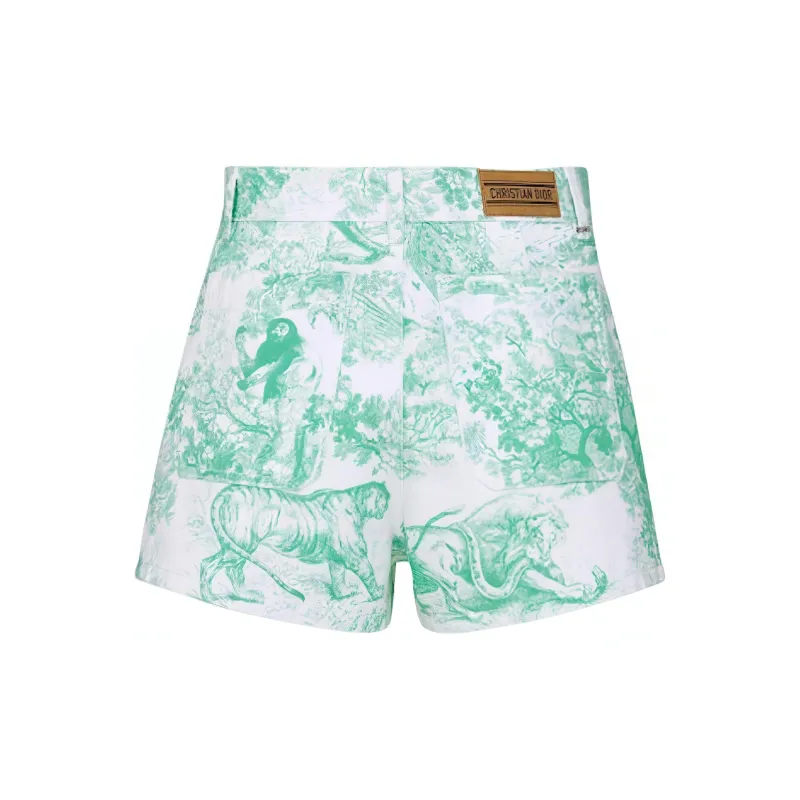 DIOR SS24 Casual Shorts Women's White Blue-1